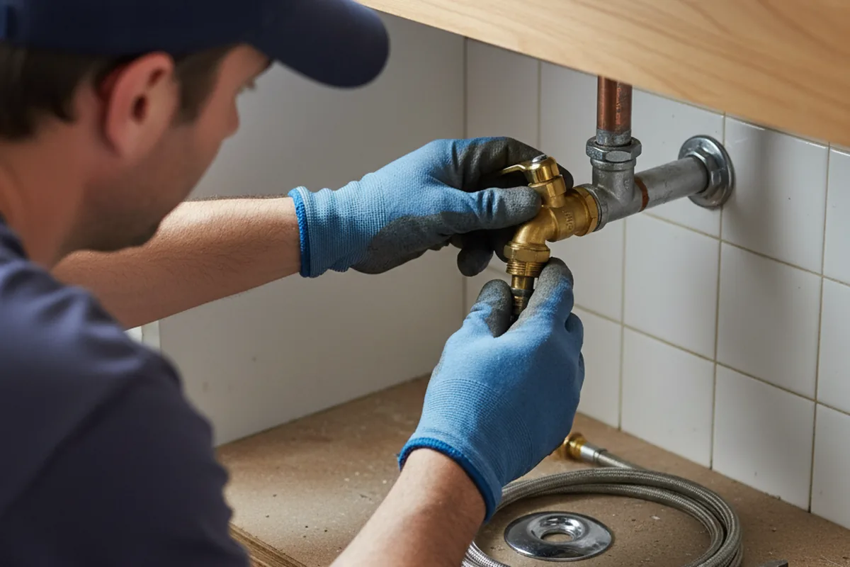 Shutoff valve and fitting work during Repiping in Racine